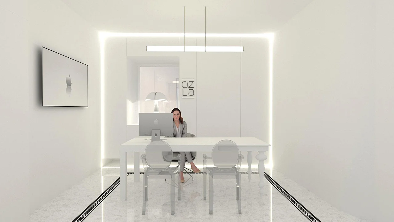 OZLA - Projet d'architecture d'intérieur, décoration et suivi de chantier pour l'agence OZLA à Issoire par Stéphanie Auzat, architecte d'intérieur, décoratrice et gestion des achats de mobilier et installation à Issoire proche Clermont-Ferrand