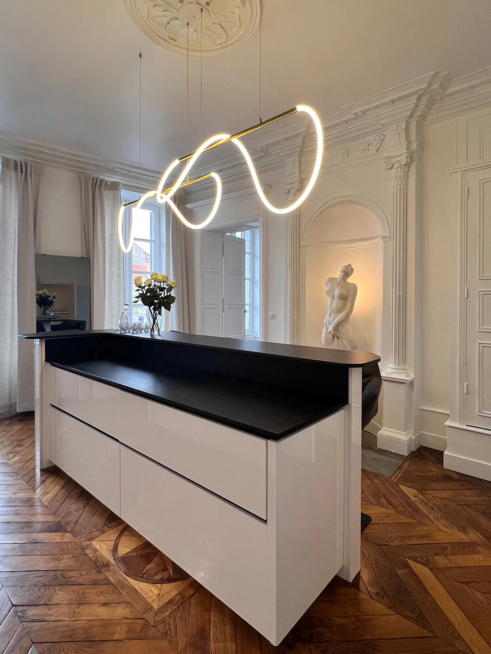 OZLA - Projet d'architecture d'intérieur, décoration d'un appartement haussmannien à Issoire par Stéphanie Auzat, architecte d'intérieur, décoratrice et gestion des achats de mobilier et installation à Issoire proche Clermont-Ferrand