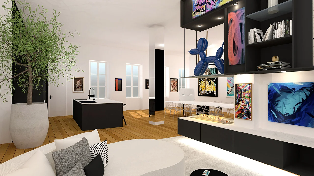 OZLA - Projet d'architecture d'intérieur, décoration d'un loft à issoire par Stéphanie Auzat, architecte d'intérieur, décoratrice et gestion des achats de mobilier et installation à Issoire proche Clermont-Ferrand